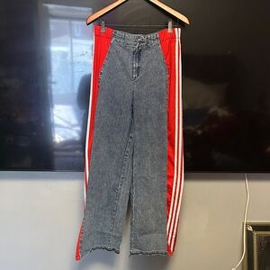 Stylish Red and Blue Women's Jeans